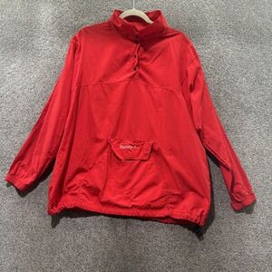 VTG Danskin‎ Adirondack Windbreaker Jacket Adult Unizex L/XL Red Nylon USA Made
